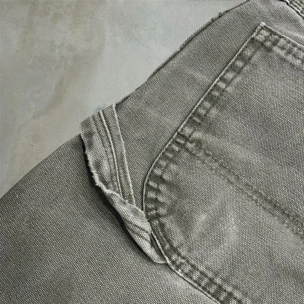 Y2K Distressed Dickies Carpenter Pants Olive Size 34x30 Workwear Grunge Skater